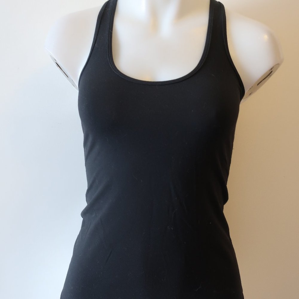 LULULEMON BLACK RUFFLE CINCH BACK TANK TOP 4 - Picture 4 of 7